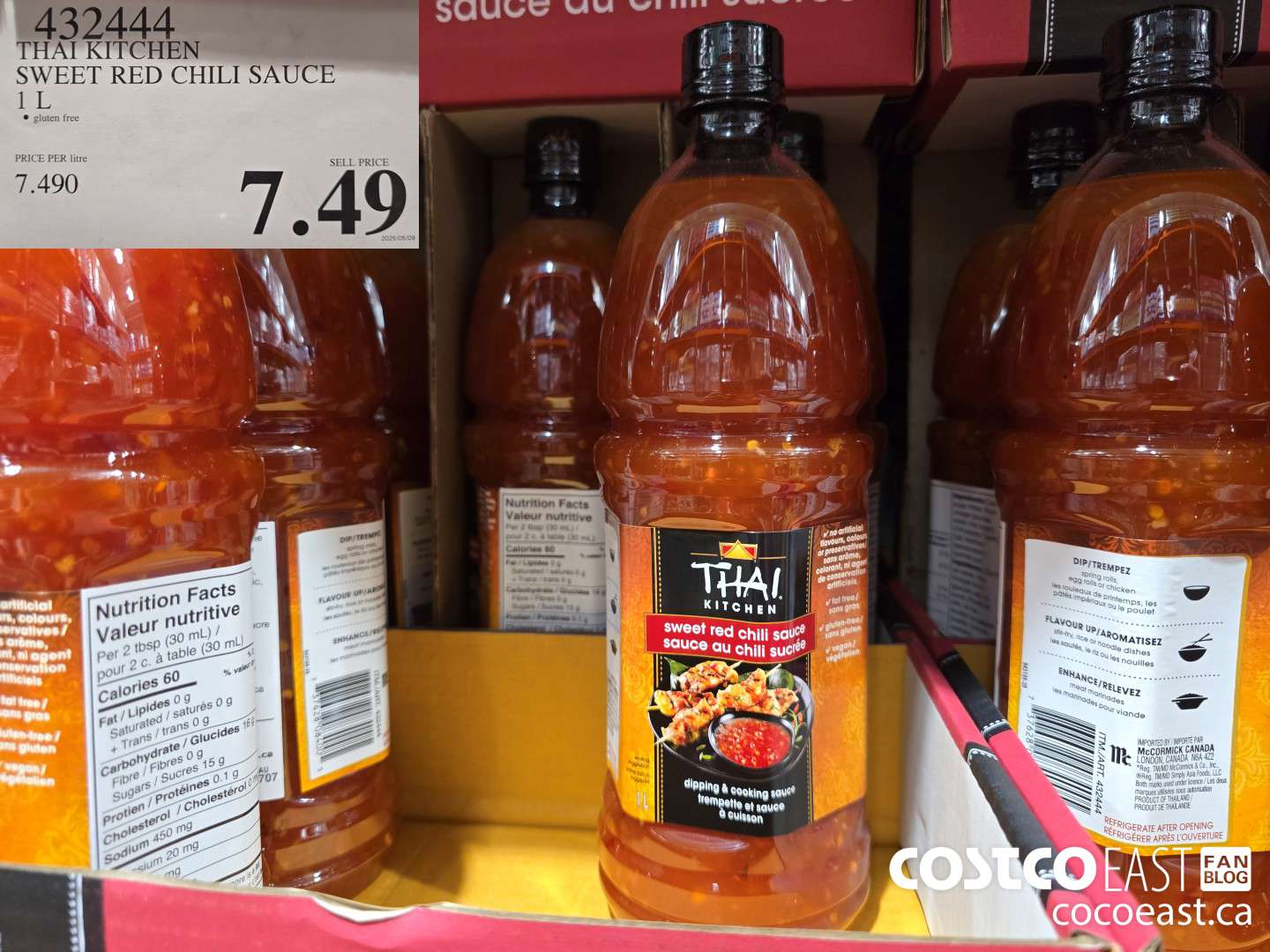 432444 THAI KITCHEN SWEET RED CHILI SAUCE 1 L $7.49