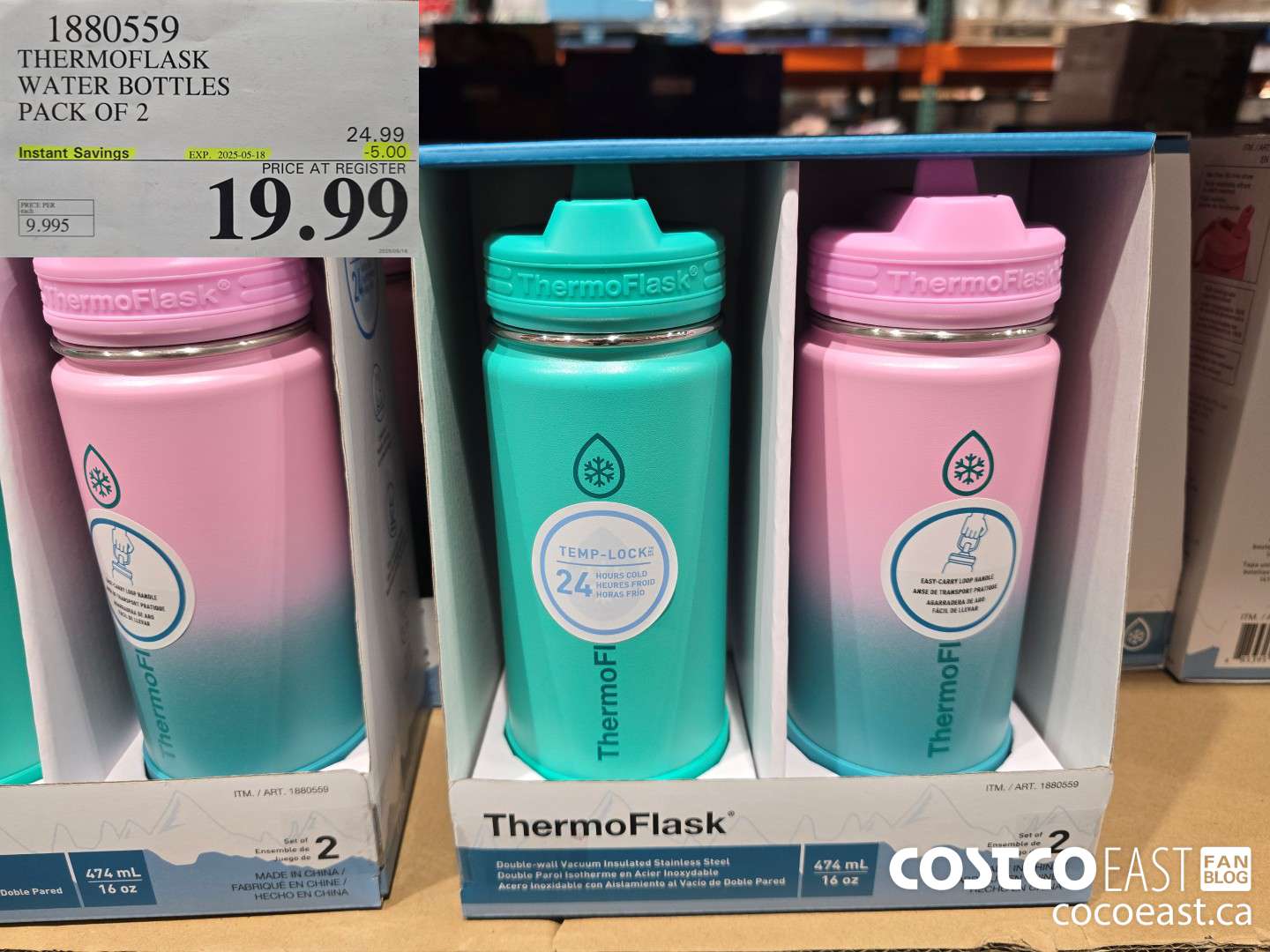 1880559 THERMOFLASK WATER BOTTLES PACK OF 2 ($5.00 INSTANT SAVINGS EXPIRES ON 2025-05-18) $19.99