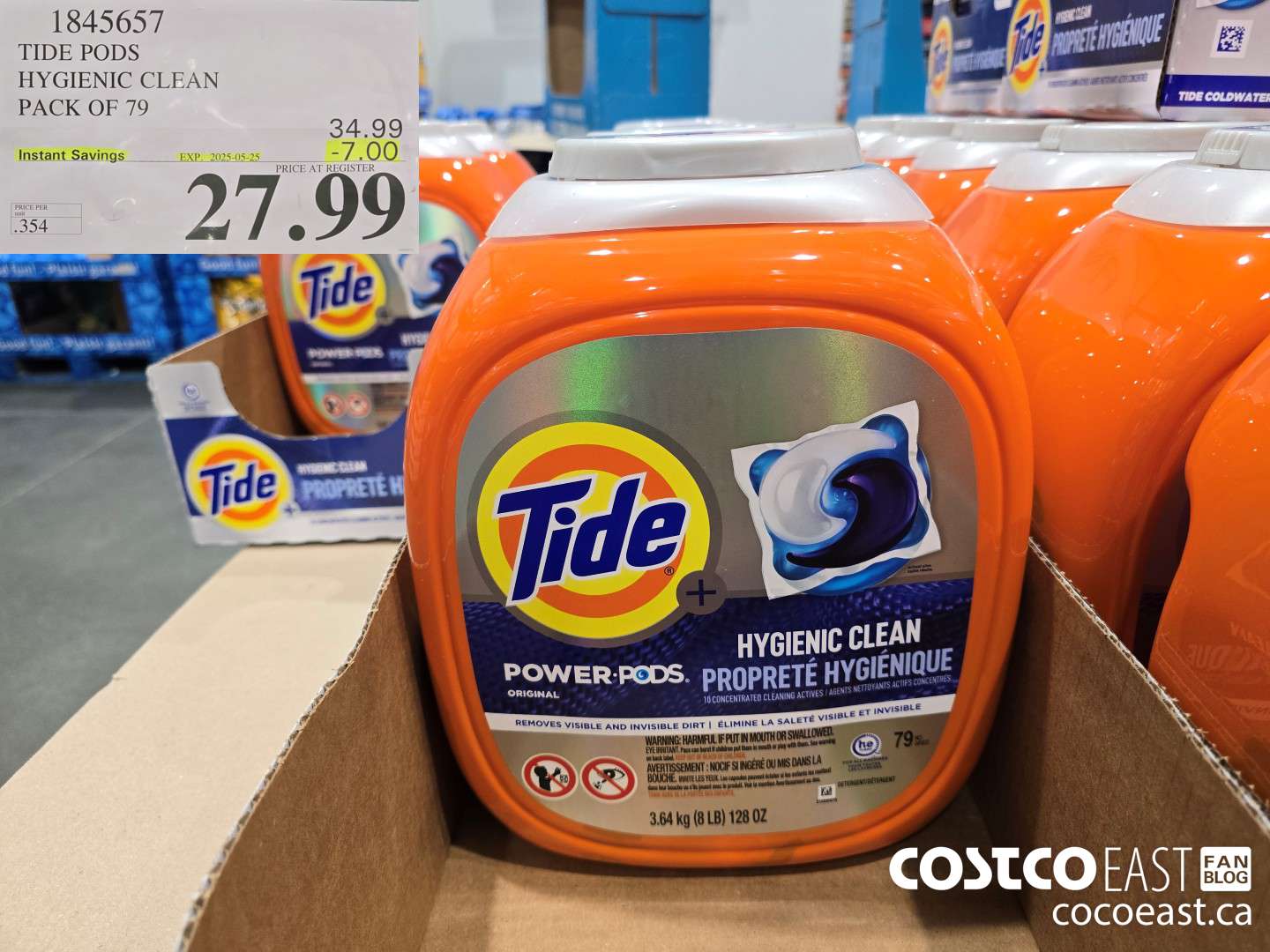 1845657 TIDE PODS HYGIENIC CLEAN PACK OF 79 ($7.00 INSTANT SAVINGS EXPIRES ON 2025-05-25) $27.99