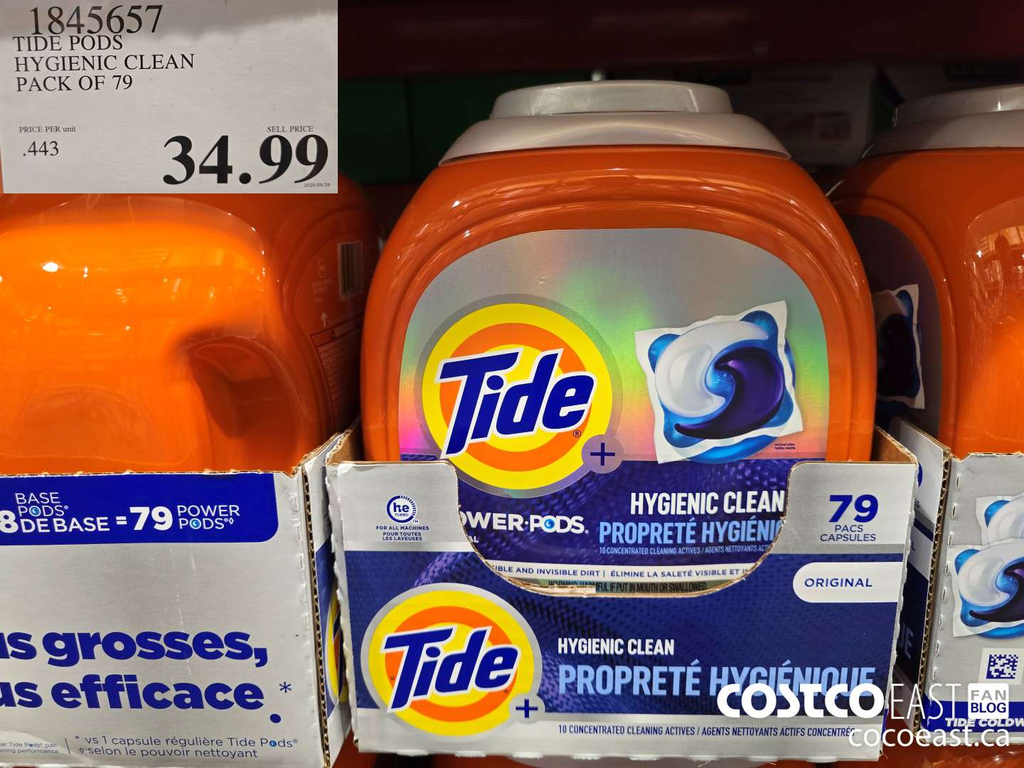 1845657 TIDE PODS HYGIENIC CLEAN PACK OF 79 $34.99