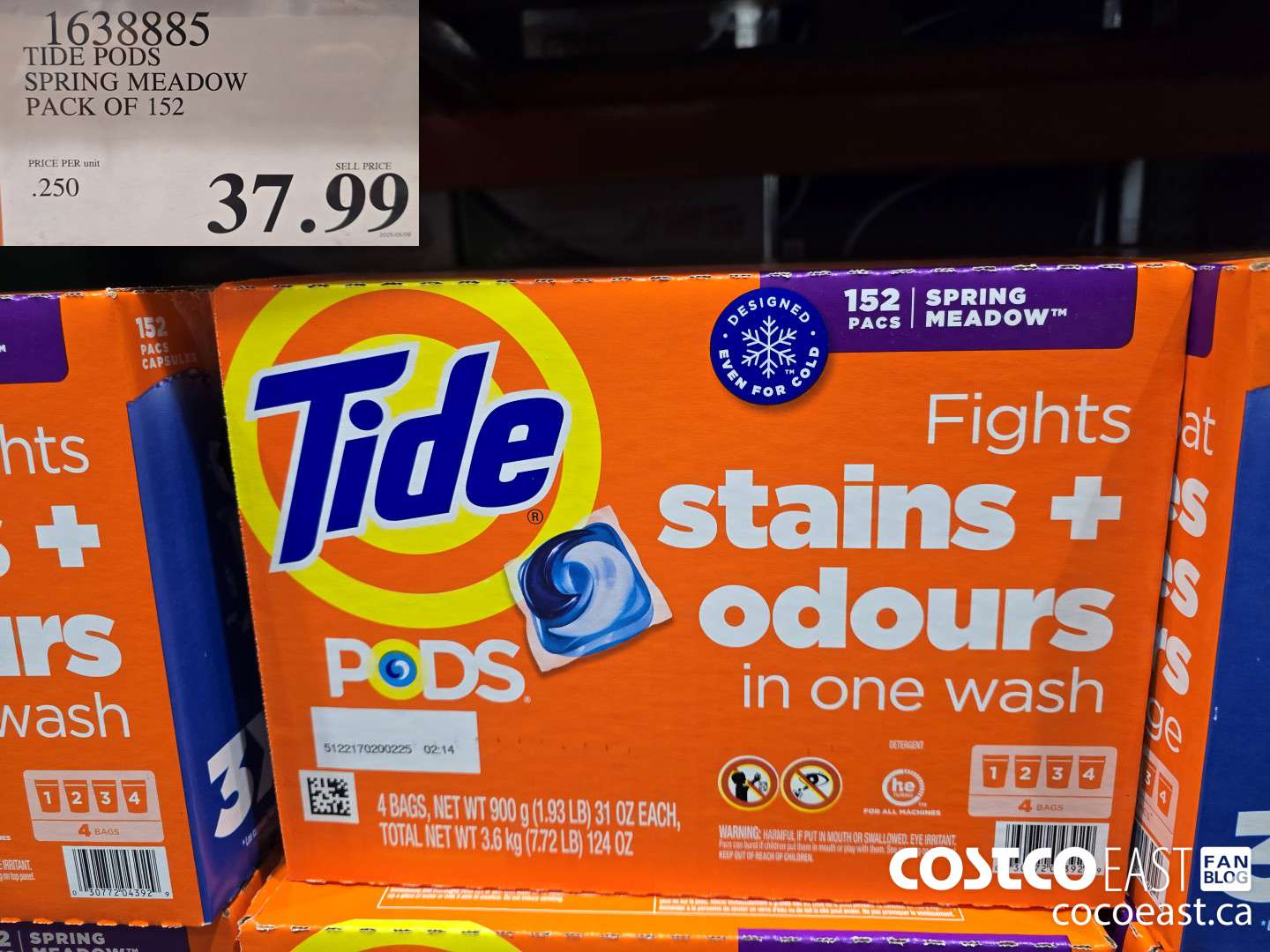 1638885 TIDE PODS SPRING MEADOW PACK OF 152 $37.99