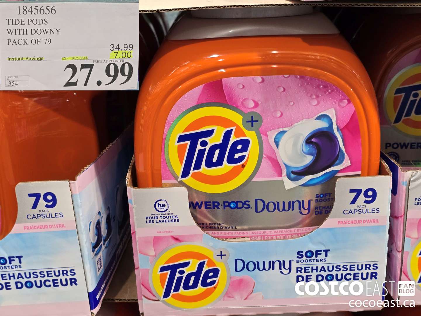 1845656 TIDE PODS WITH DOWNY PACK OF 79 ($7.00 INSTANT SAVINGS EXPIRES ON 2025-06-08) $27.99