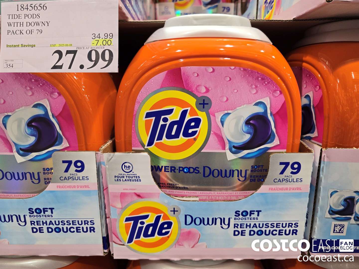 1845656 TIDE PODS WITH DOWNY PACK OF 79 ($7.00 INSTANT SAVINGS EXPIRES ON 2025-06-08) $27.99