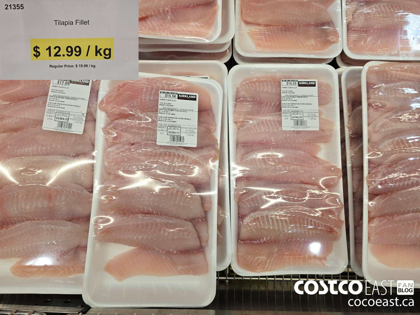 21355 TILAPIA FILLETS *DISCOUNT PER KG* ($7.00 INSTANT SAVINGS)