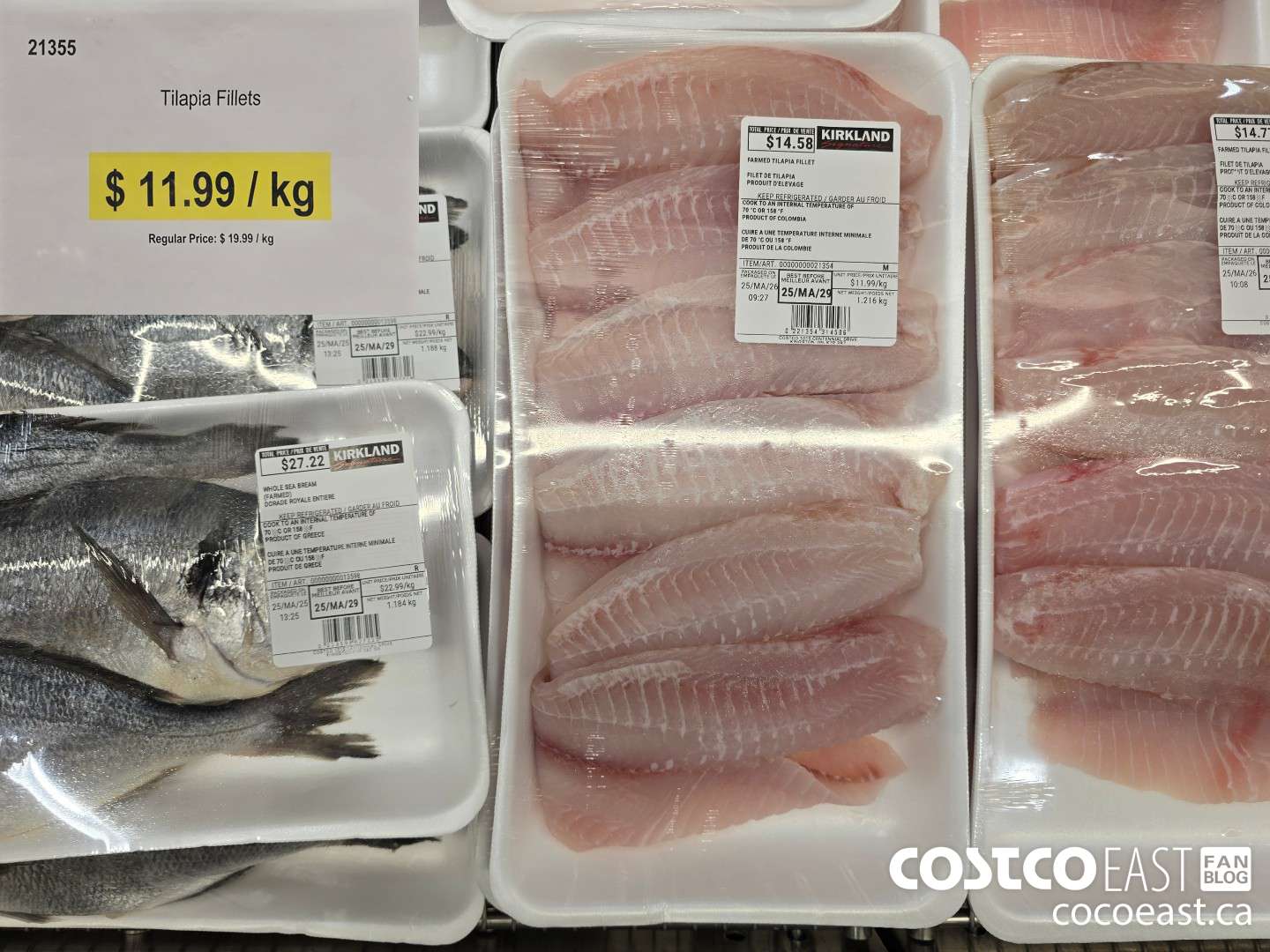 21355 TILAPIA FILLETS *DISCOUNT PER KG* ($8.00 INSTANT SAVINGS)