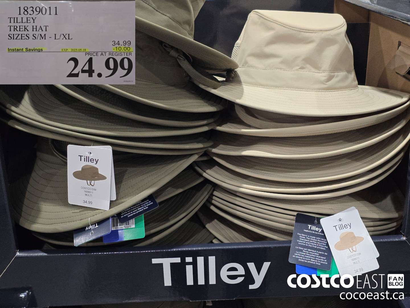 1839011 TILLEY TREK HAT SIZES -L/XL ($10.00 INSTANT SAVINGS EXPIRES ON 2025-05-18) $24.99