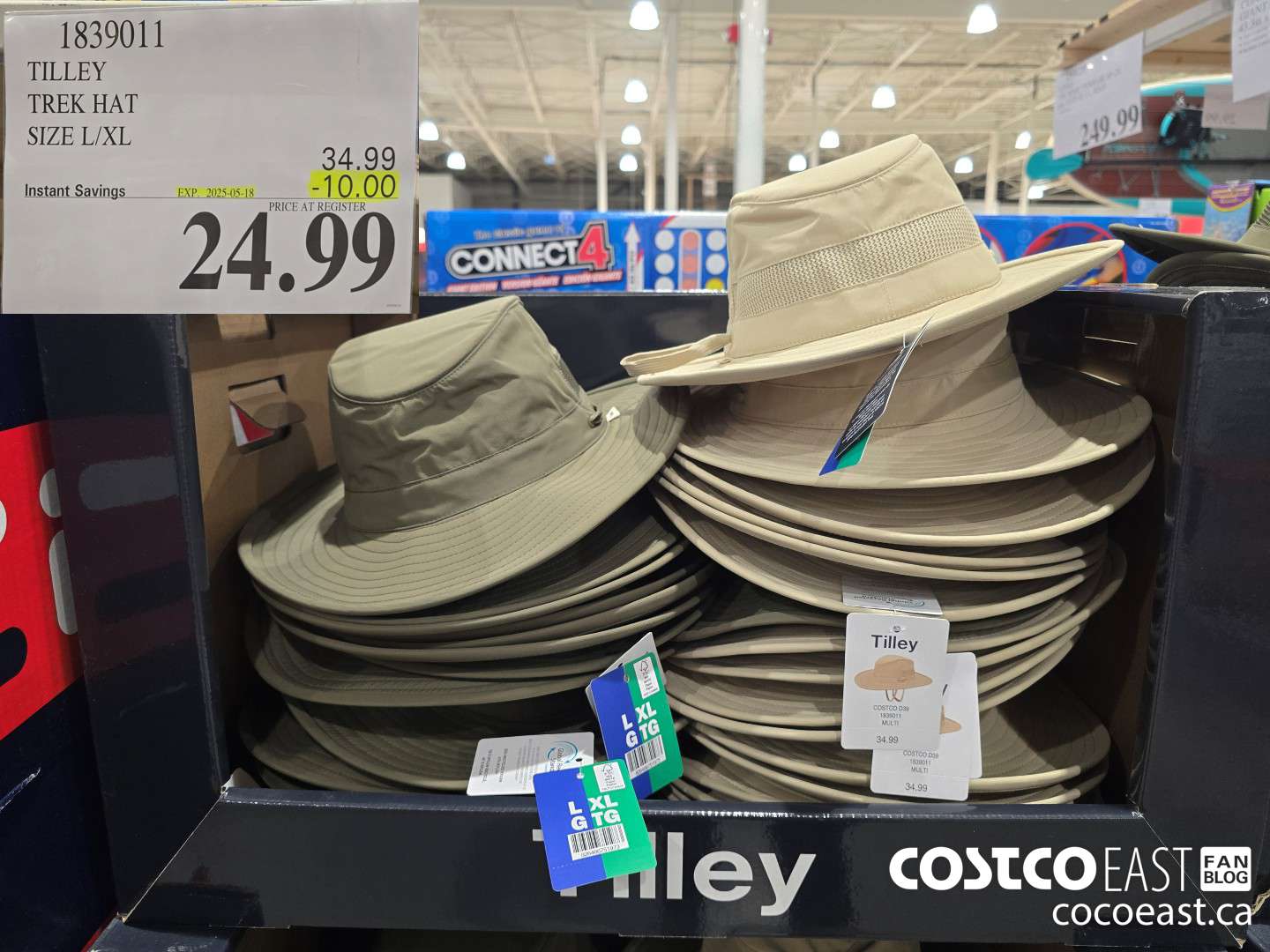 1839011 TILLEY TREK HAT SIZES -L/XL ($10.00 INSTANT SAVINGS EXPIRES ON 2025-05-18) $24.99