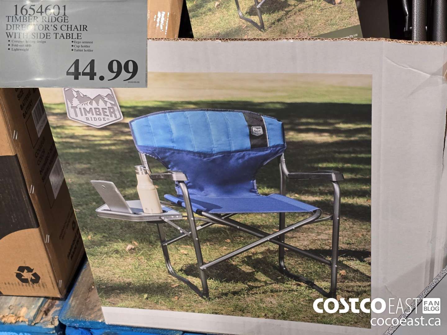 1654601 TIMBER RIDGE DIRECTOR'S CHAIR WITH SIDE TABLE $44.99