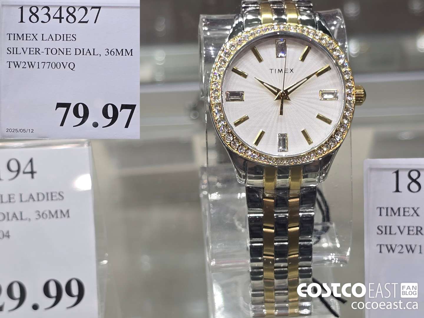 1834827 TIMEX LADIES SILVER-TONE DIAL, 36MM TW2W17700VQ  $79.97