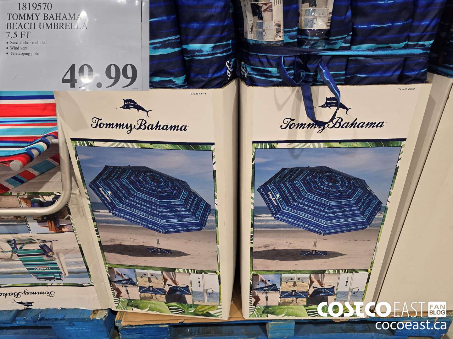 1819570 TOMMY BAHAMA BEACH UMBRELLA 7.5 FT $49.99