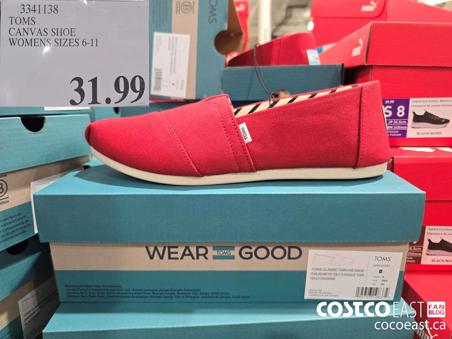 3341138 TOMS CANVAS SHOE WOMENS SIZES 6-11 $31.99