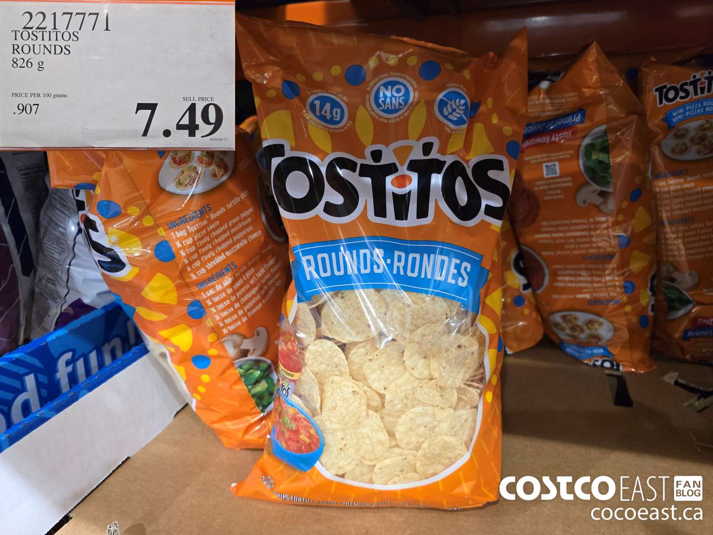 2217771 TOSTITOS ROUNDS 826 g $7.49
