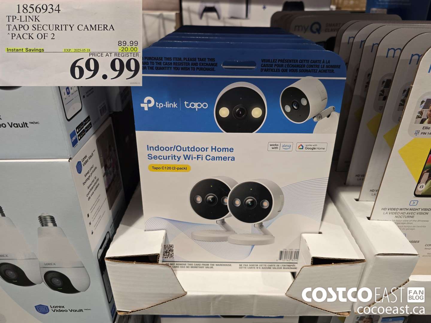 1856934 TP-LINK TAPO SECURITY CAMERA PACK OF 2 ($20.00 INSTANT SAVINGS EXPIRES ON 2025-05-18) $69.99