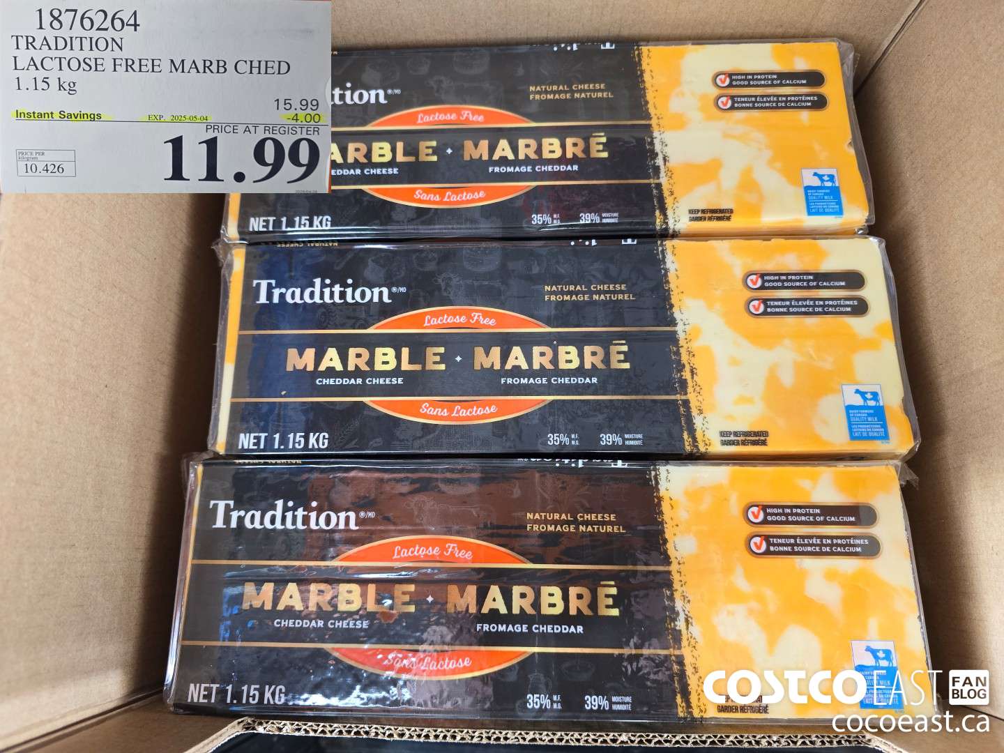 1876264 TRADITION LACTOSE FREE MARB CHED 1.15 KG ($4.00 INSTANT SAVINGS EXPIRES ON 2025-05-04) $11.99