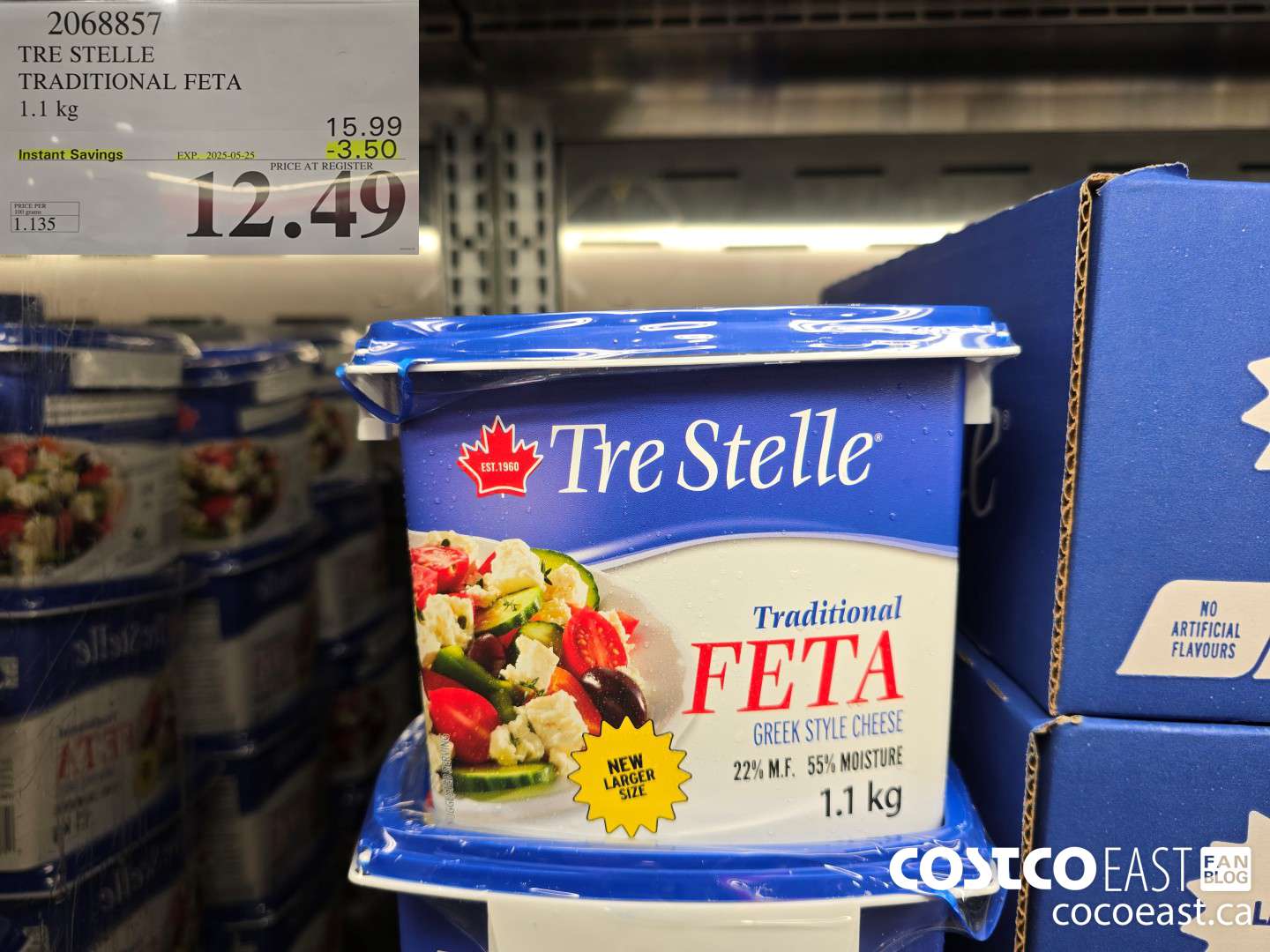 2068857 TRE STELLE TRADITIONAL FETA 1.1 KG ($3.50 INSTANT SAVINGS EXPIRES ON 2025-05-25) $12.49
