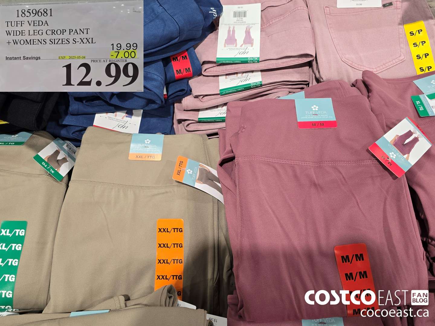 1859681 TUFF VEDA WIDE LEG CROP PANT WOMENS SIZES S-XXL ($7.00 INSTANT SAVINGS EXPIRES ON 2025-05-04) $12.99