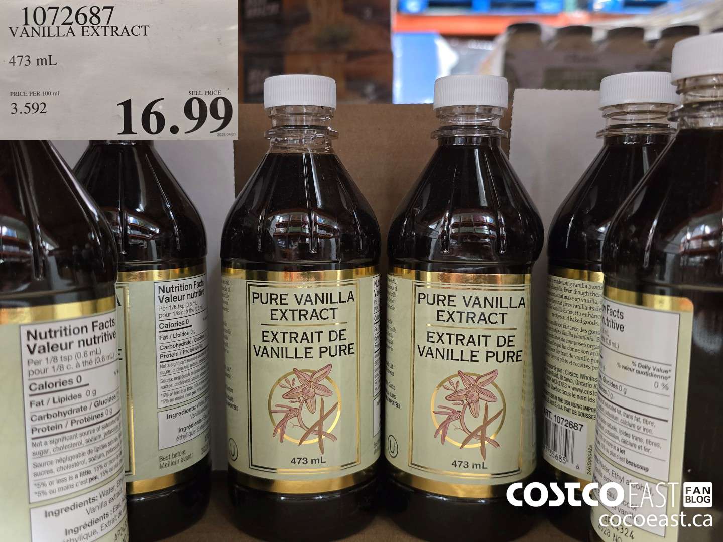 1072687 VANILLA EXTRACT 473 ML $16.99
