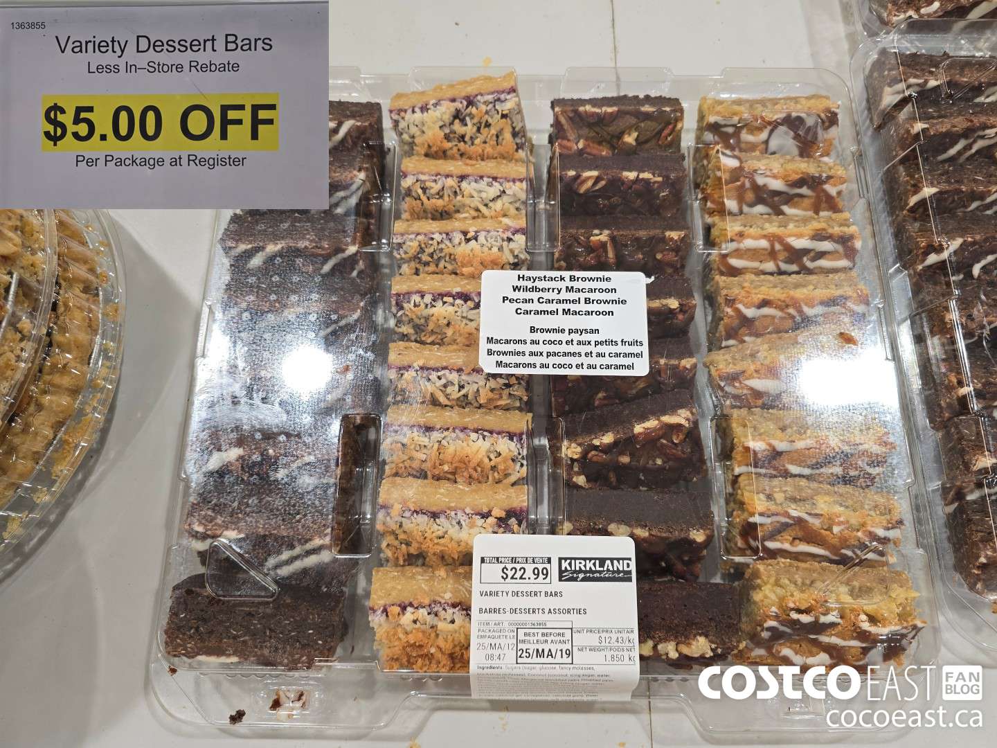 1363855 VARIETY DESSERT BARS ($5.00 INSTANT SAVINGS)