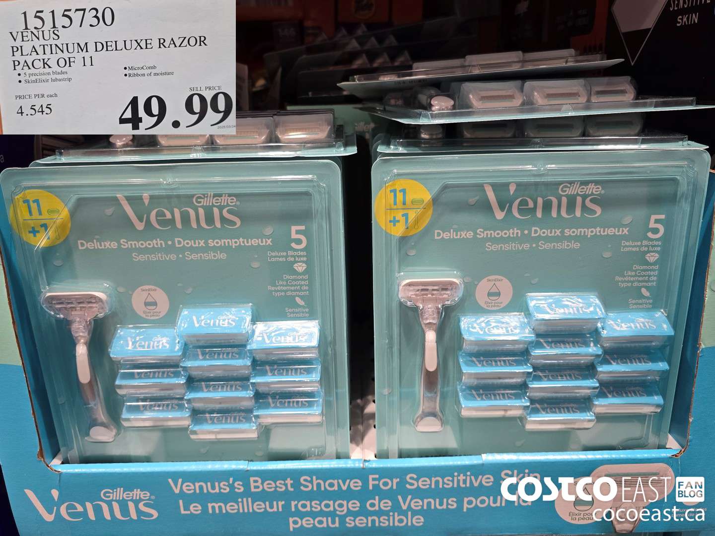 1515730 VENUS PLATINUM DELUXE RAZOR PACK OF 11 $49.99