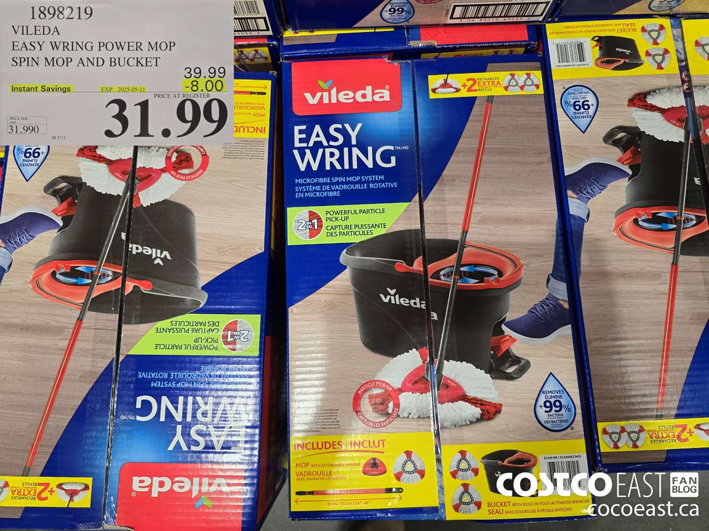 1898219 VILEDA EASY WRING POWER MOP SPIN MOP AND BUCKET ($8.00 INSTANT SAVINGS EXPIRES ON 2025-05-11) $31.99