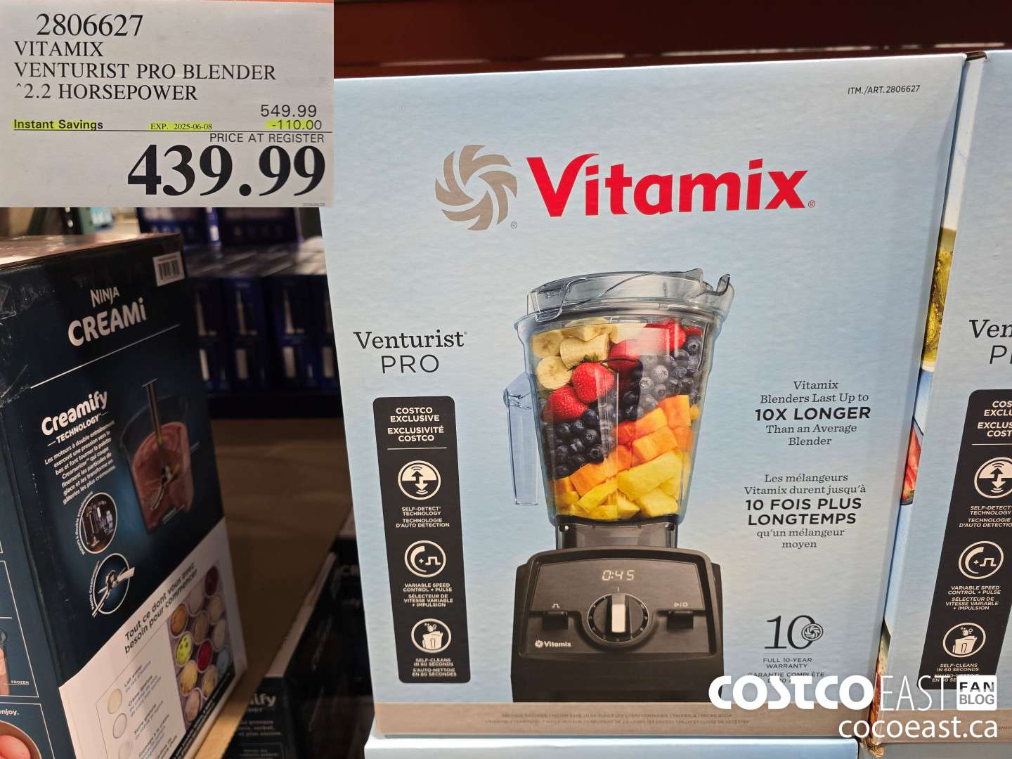 2806627 VITAMIX VENTURIST PRO BLENDER 2.2 HORSEPOWER ($110.00 INSTANT SAVINGS EXPIRES ON 2025-06-08) $439.99