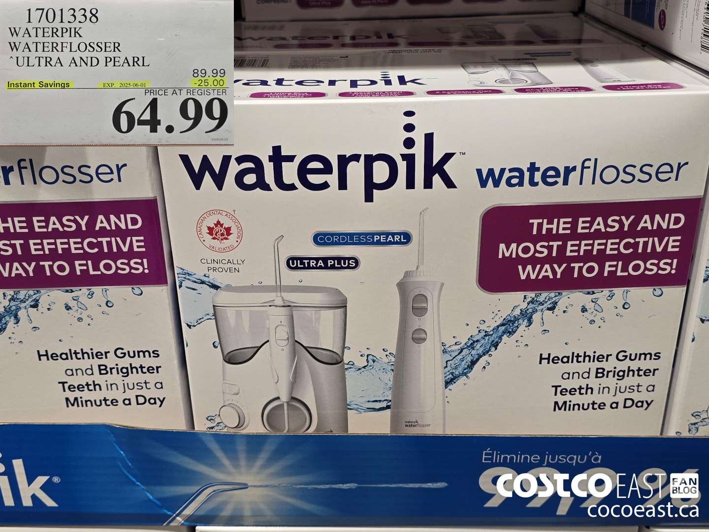 1701338 WATERPIK WATERFLOSSER ULTRA AND PEARL ($25.00 INSTANT SAVINGS EXPIRES ON 2025-06-01) $64.99