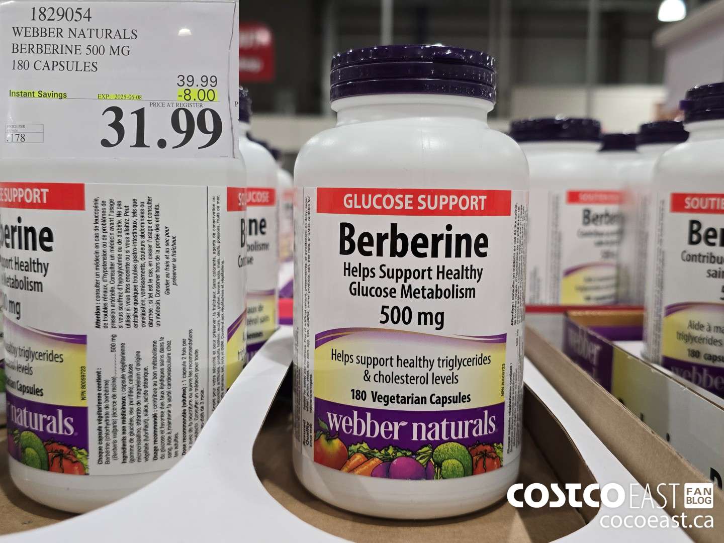 1829054 WEBBER NATURALS BERBERINE 500 MG 180 CAPSULES ($8.00 INSTANT SAVINGS EXPIRES ON 2025-06-08) $31.99
