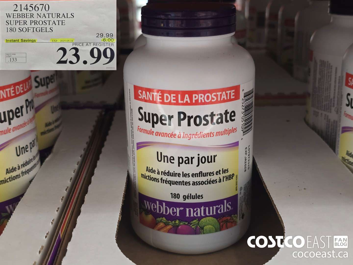 2145670 WEBBER NATURALS SUPER PROSTATE 180 SOFTGELS ($6.00 INSTANT SAVINGS EXPIRES ON 2025-05-11) $23.99