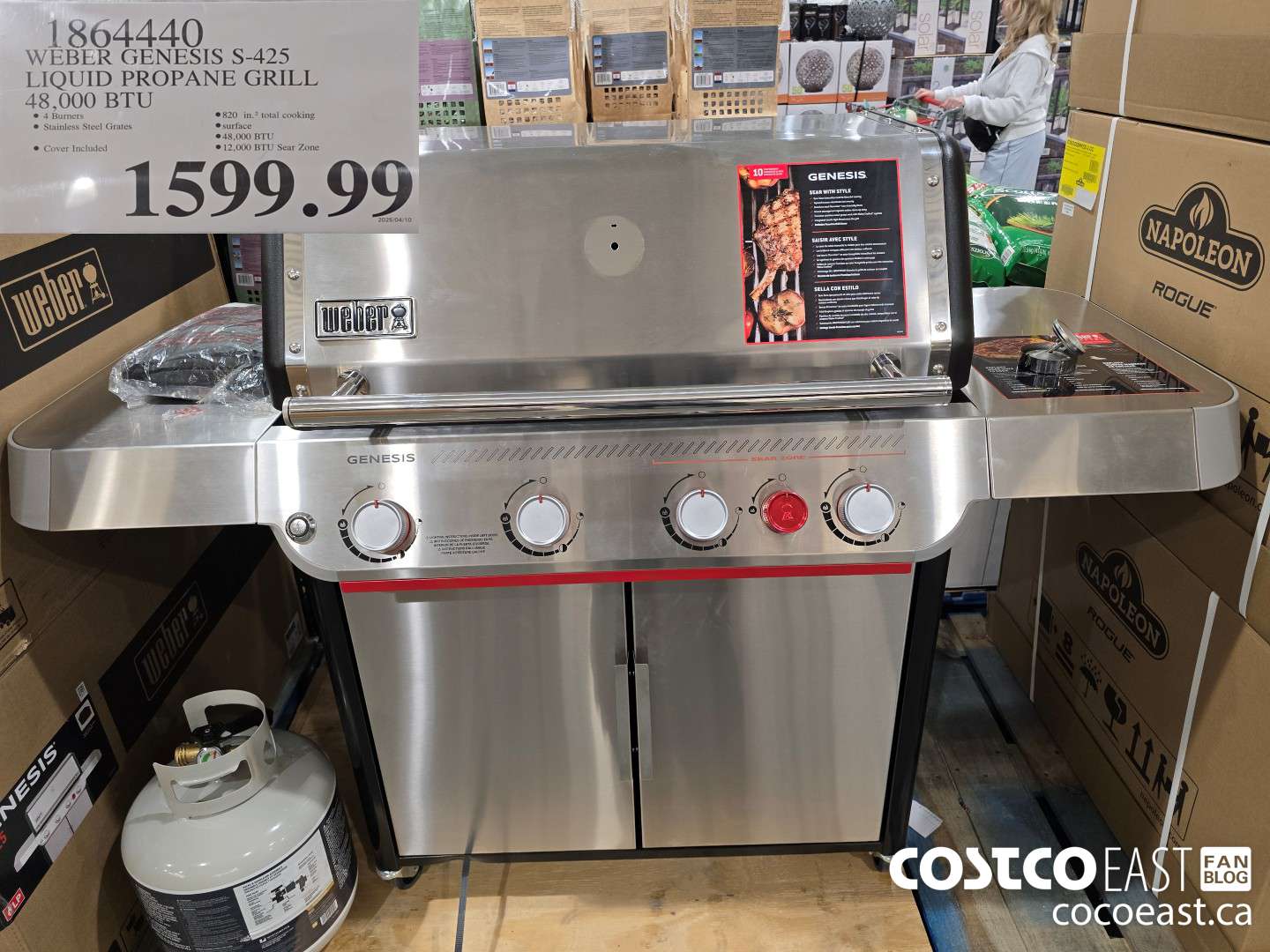 1864440 WEBER GENESIS S-425 LIQUID PROPANE GRILL 48,000 BTU $1599.99