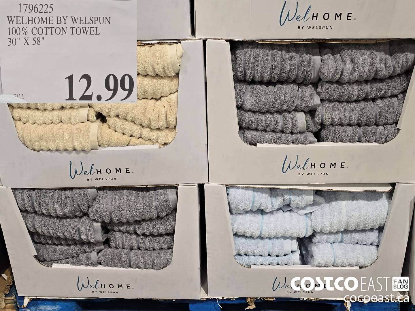 1796225 WELHOME BY WELSPUN 100% COTTON TOWEL 30