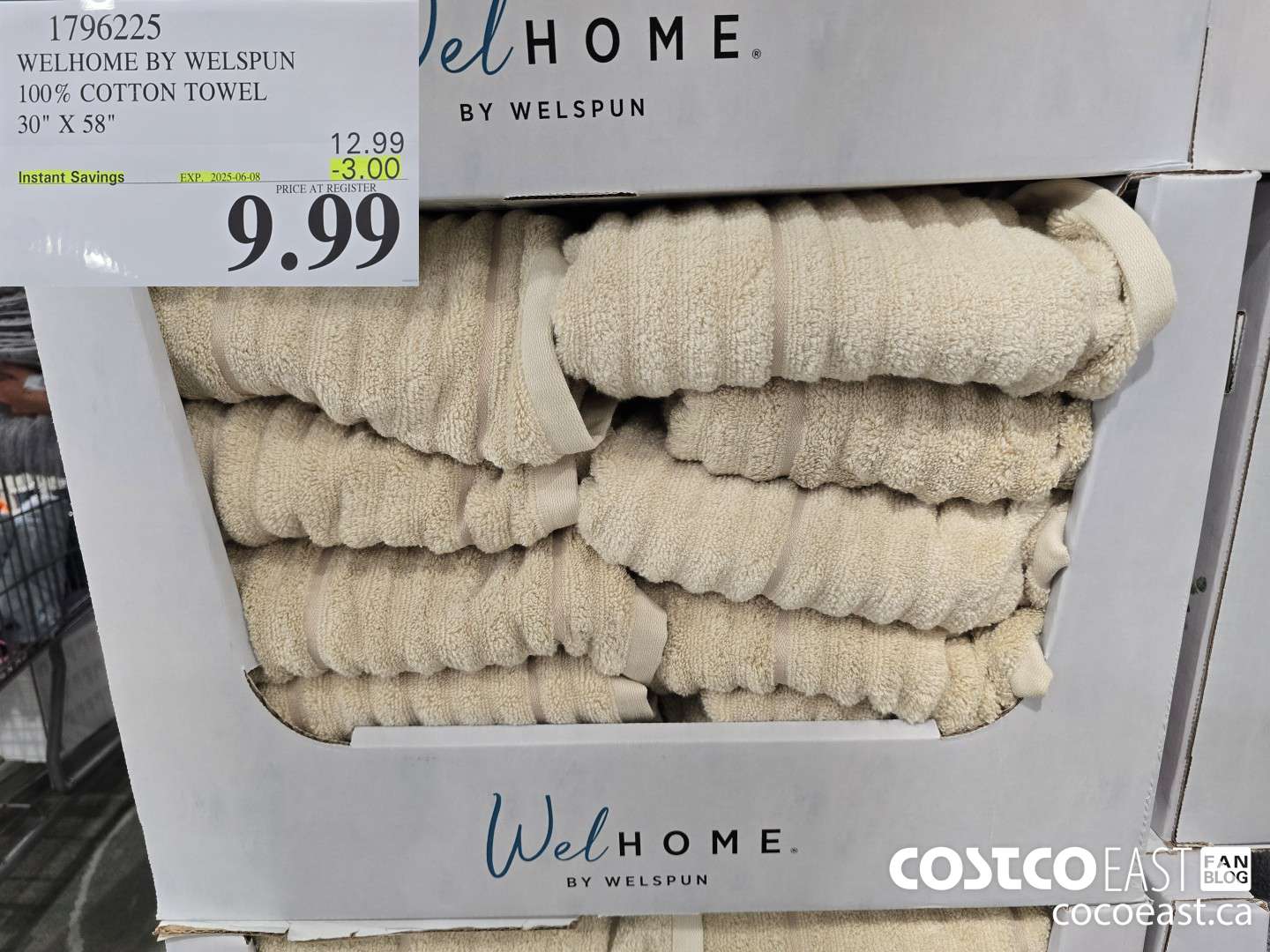 1796225 WELHOME BY WELSPUN 100% COTTON TOWEL 30