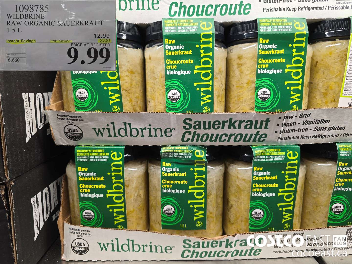 1098785 WILDBRINE RAW ORGANIC SAUERKRAUT 1.5 L ($3.00 INSTANT SAVINGS EXPIRES ON 2025-05-11) $9.99