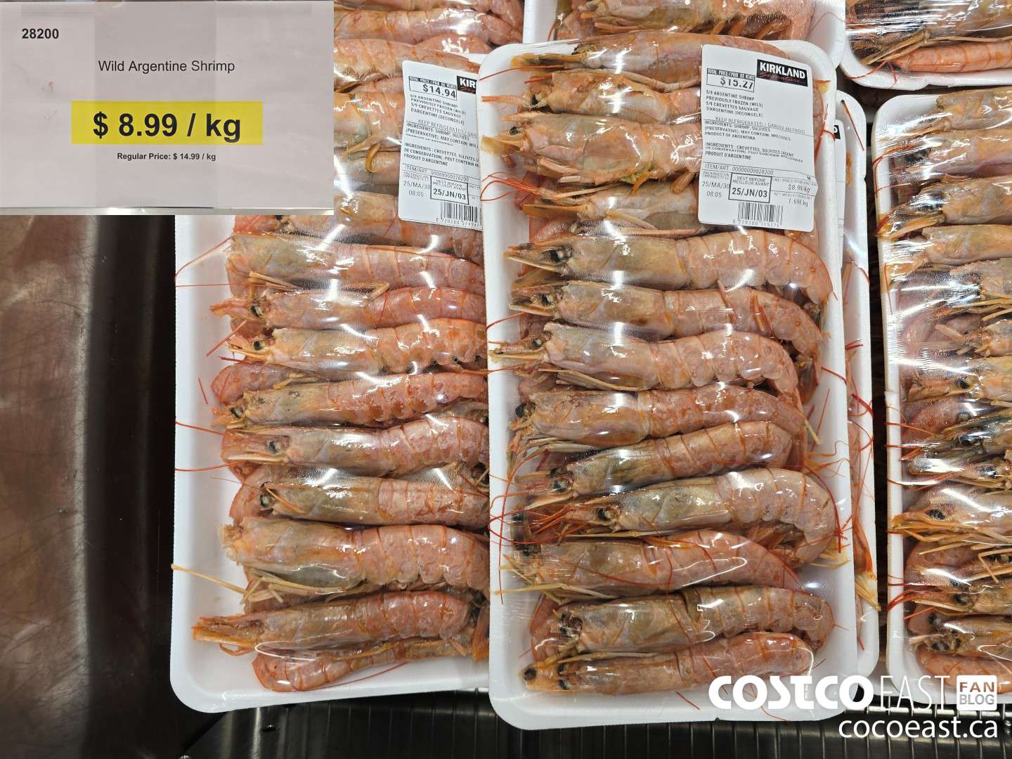28200 WILD ARGENTINE SHRIMP ***DISCOUNT PER KG*** ($6.00 INSTANT SAVINGS)