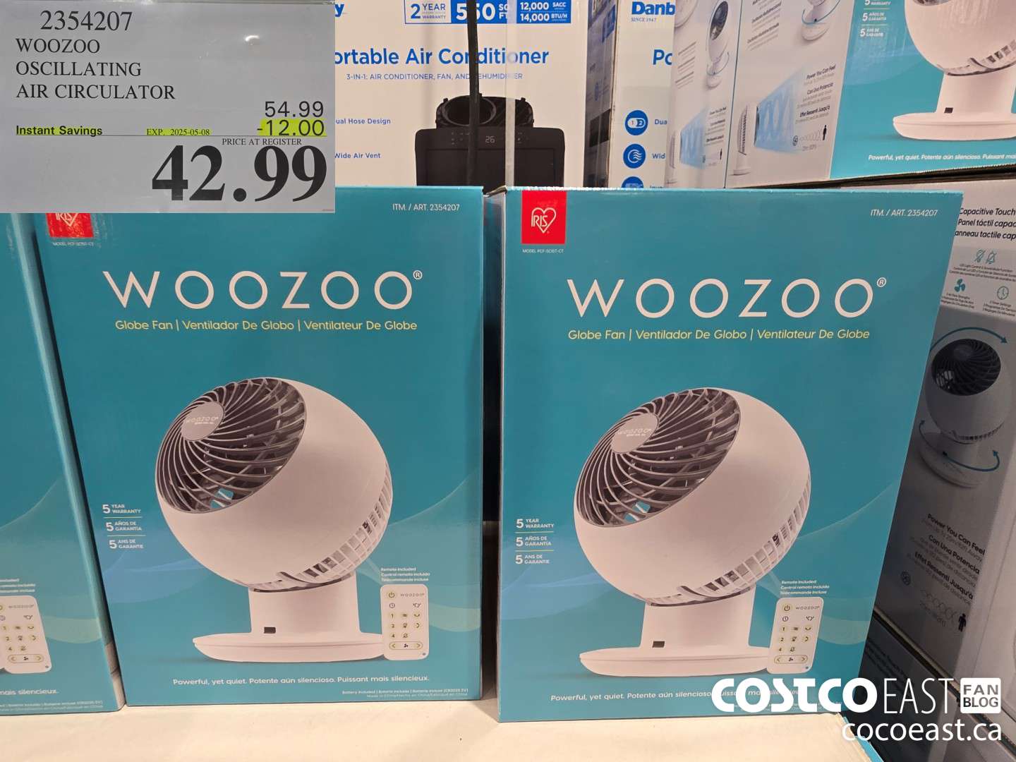2354207 WOOZOO OSCILLATING AIR CIRCULATOR ($12.00 INSTANT SAVINGS EXPIRES ON 2025-05-08) $42.99