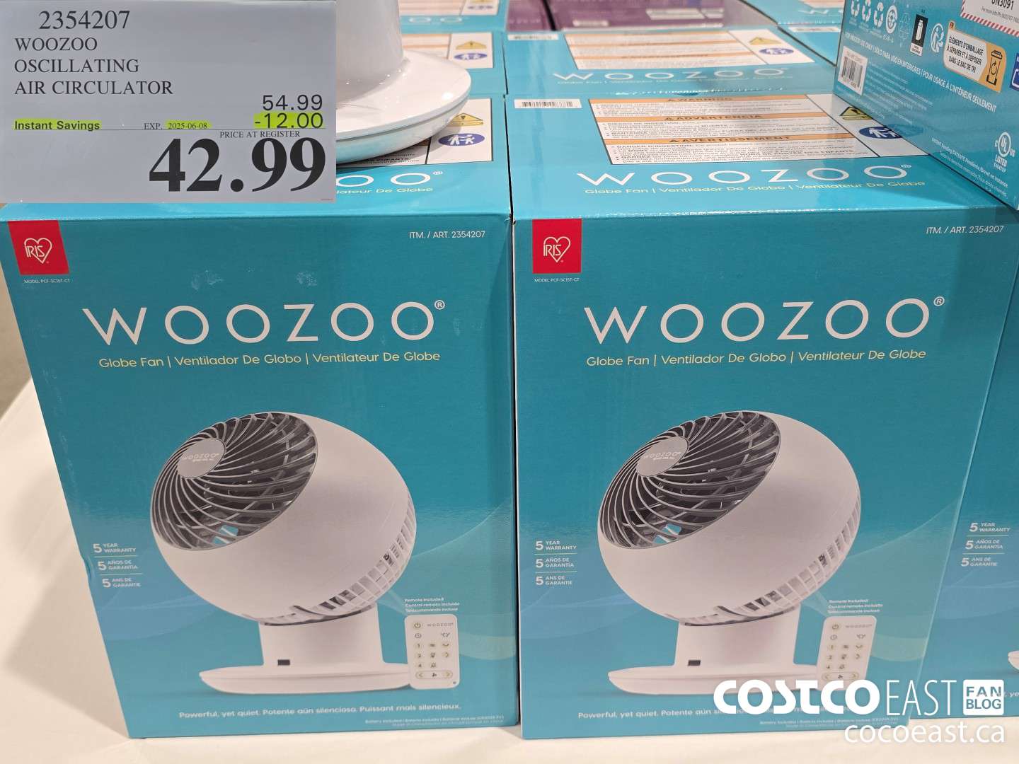 2354207 WOOZOO OSCILLATING AIR CIRCULATOR ($12.00 INSTANT SAVINGS EXPIRES ON 2025-06-08) $42.99