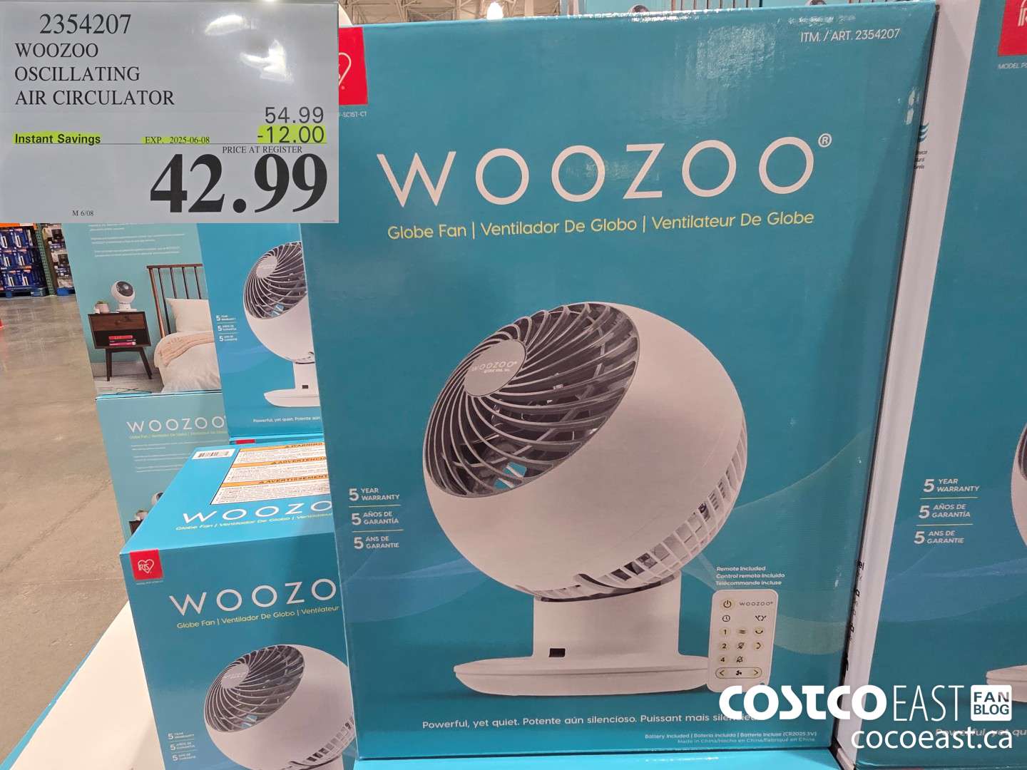 2354207 WOOZOO OSCILLATING AIR CIRCULATOR ($12.00 INSTANT SAVINGS EXPIRES ON 2025-06-08) $42.99