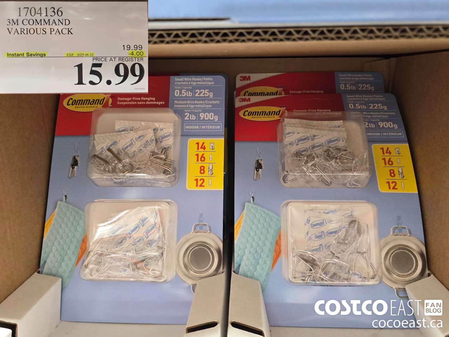 1704136 3M COMMAND VARIOUS PACK ($4.00 INSTANT SAVINGS EXPIRES ON 2025-06-22) $15.99