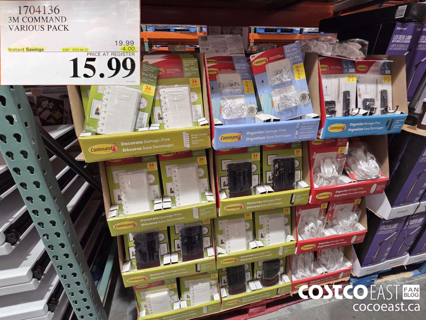 1704136 3M COMMAND VARIOUS PACK ($4.00 INSTANT SAVINGS EXPIRES ON 2025-06-22) $15.99