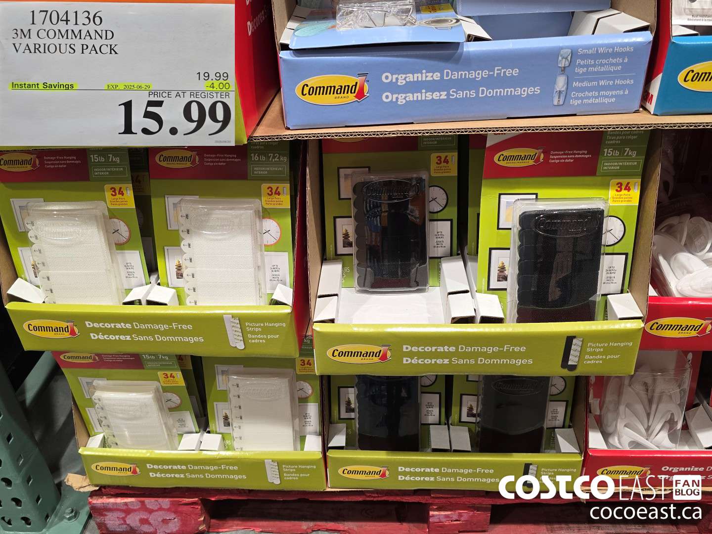 1704136 3M COMMAND VARIOUS PACK ($4.00 INSTANT SAVINGS EXPIRES ON 2025-06-29) $15.99