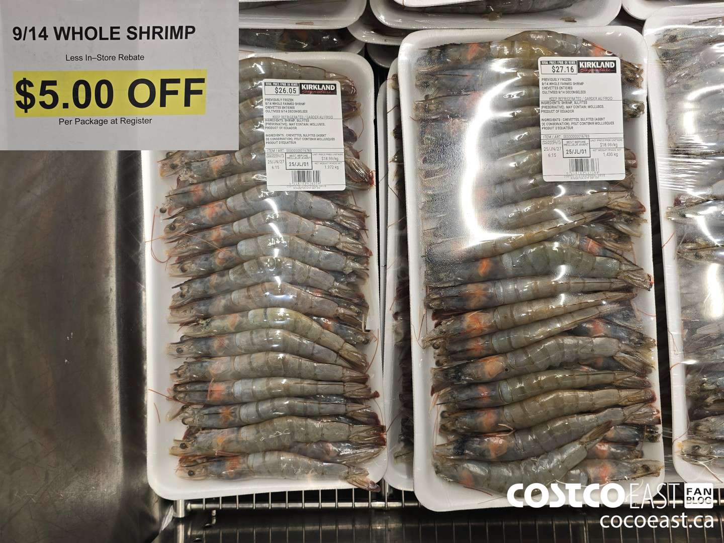 16783 9/14 WHOLE SHRIMP ($5.00 INSTANT SAVINGS)
