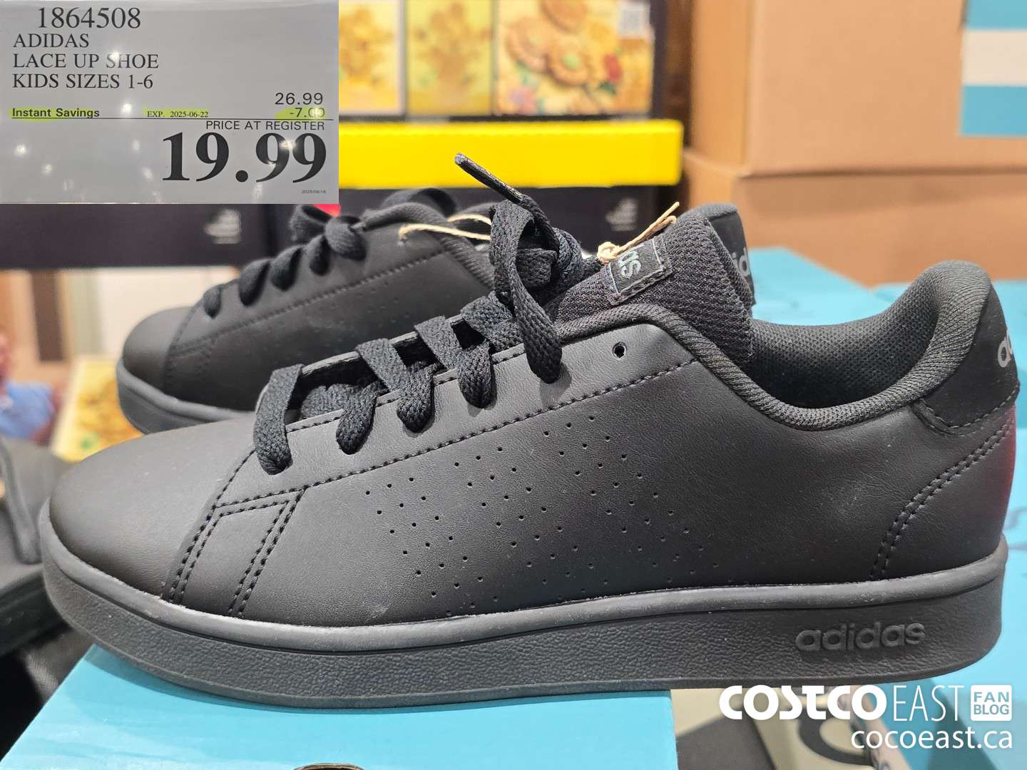 1864508 ADIDAS LACE UP SHOE KIDS SIZES 1-6 ($7.00 INSTANT SAVINGS EXPIRES ON 2025-06-22) $19.99