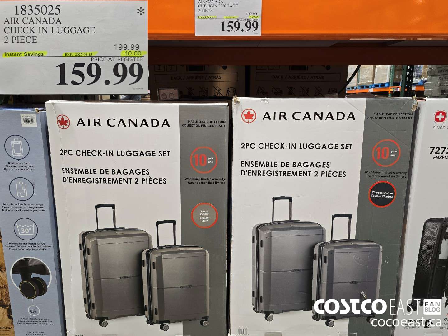 1835025 AIR CANADA CHECK-IN LUGGAGE 2 PIECE ($40.00 INSTANT SAVINGS EXPIRES ON 2025-06-15) $159.99