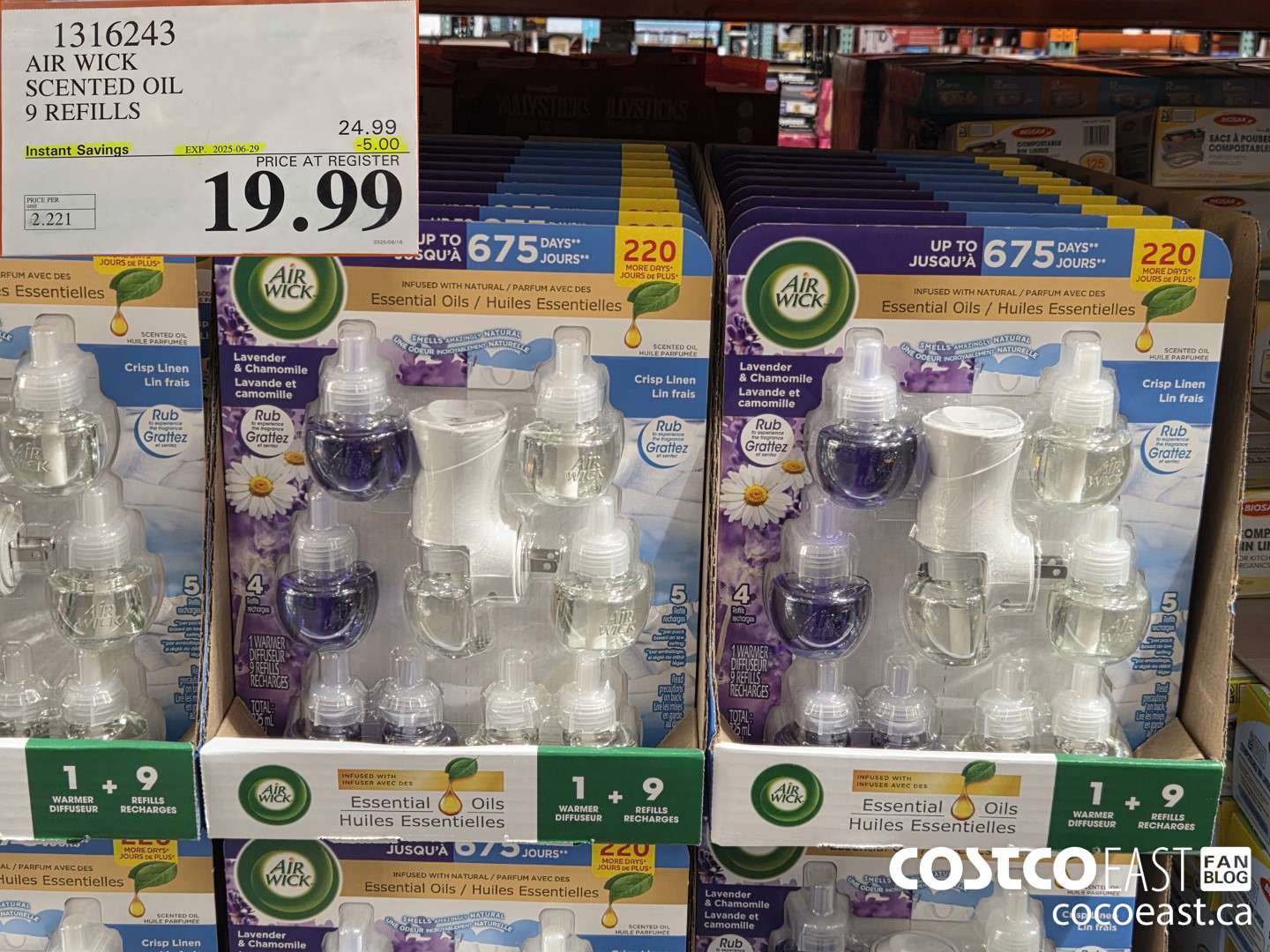 1316243 AIR WICK SCENTED OIL 9 REFILLS ($5.00 INSTANT SAVINGS EXPIRES ON 2025-06-29) $19.99