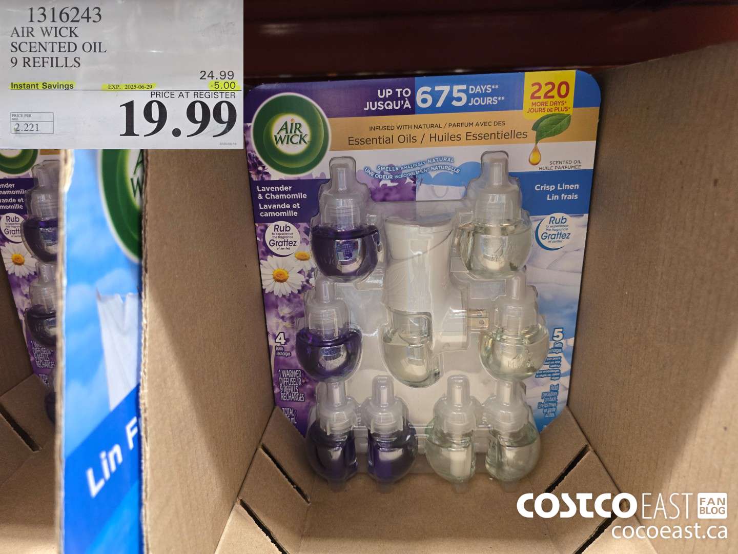 1316243 AIR WICK SCENTED OIL 9 REFILLS ($5.00 INSTANT SAVINGS EXPIRES ON 2025-06-29) $19.99