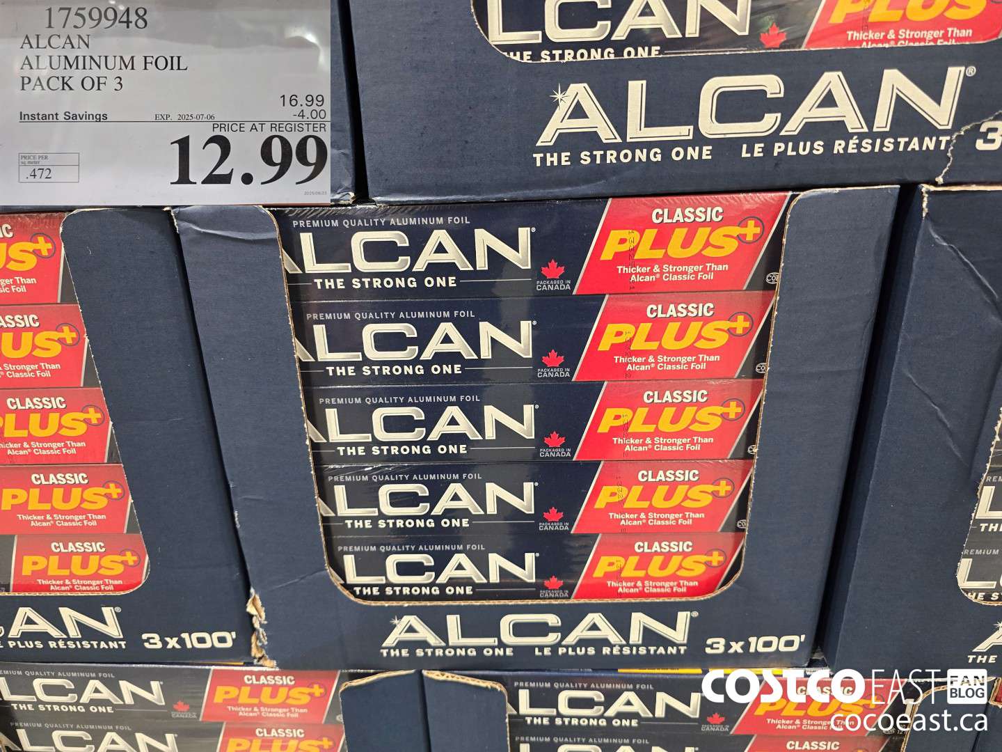 1759948 ALCAN ALUMINUM FOIL PACK OF 3 ($4.00 INSTANT SAVINGS EXPIRES ON 2025-07-06) $12.99