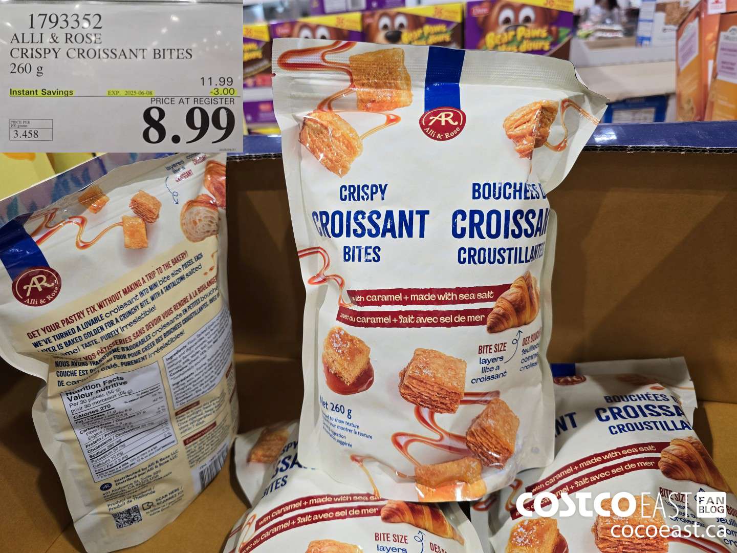 1793352 ALLI & ROSE CRISPY CROISSANT BITES 260 g ($3.00 INSTANT SAVINGS EXPIRES ON 2025-06-08) $8.99