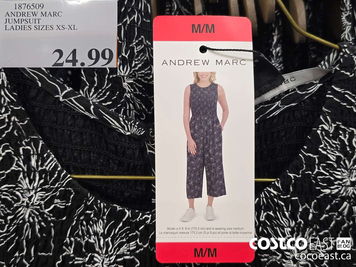 1876509 ANDREW MARC JUMPSUIT LADIES SIZES XS-XL $24.99