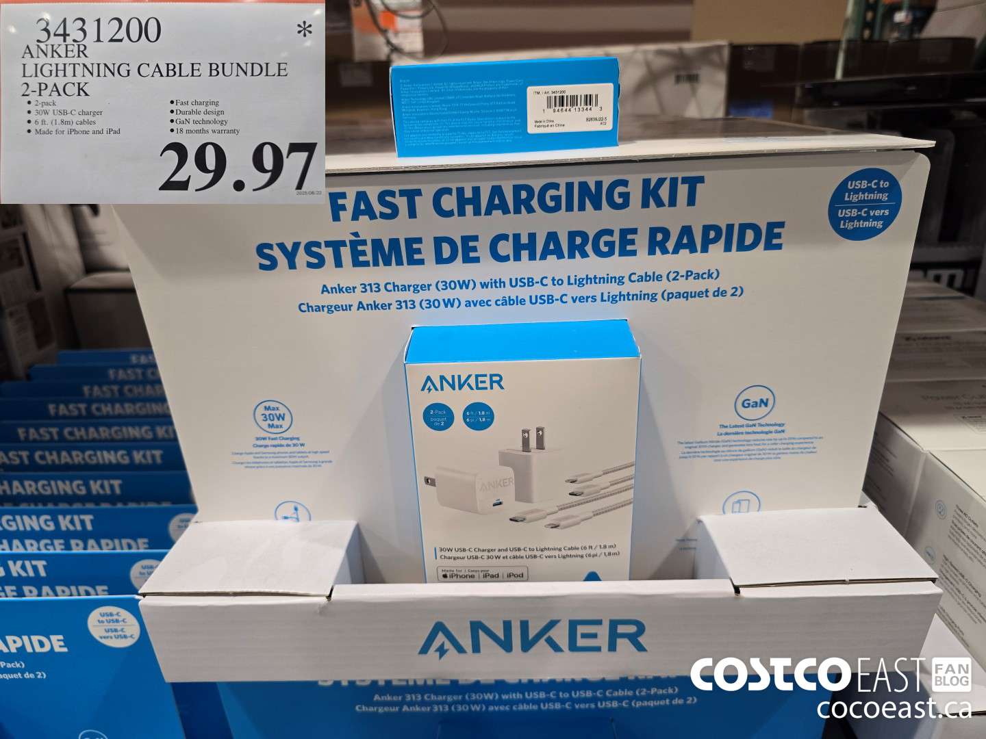 3431200 ANKER LIGHTNING CABLE BUNDLE 2-PACK $29.97