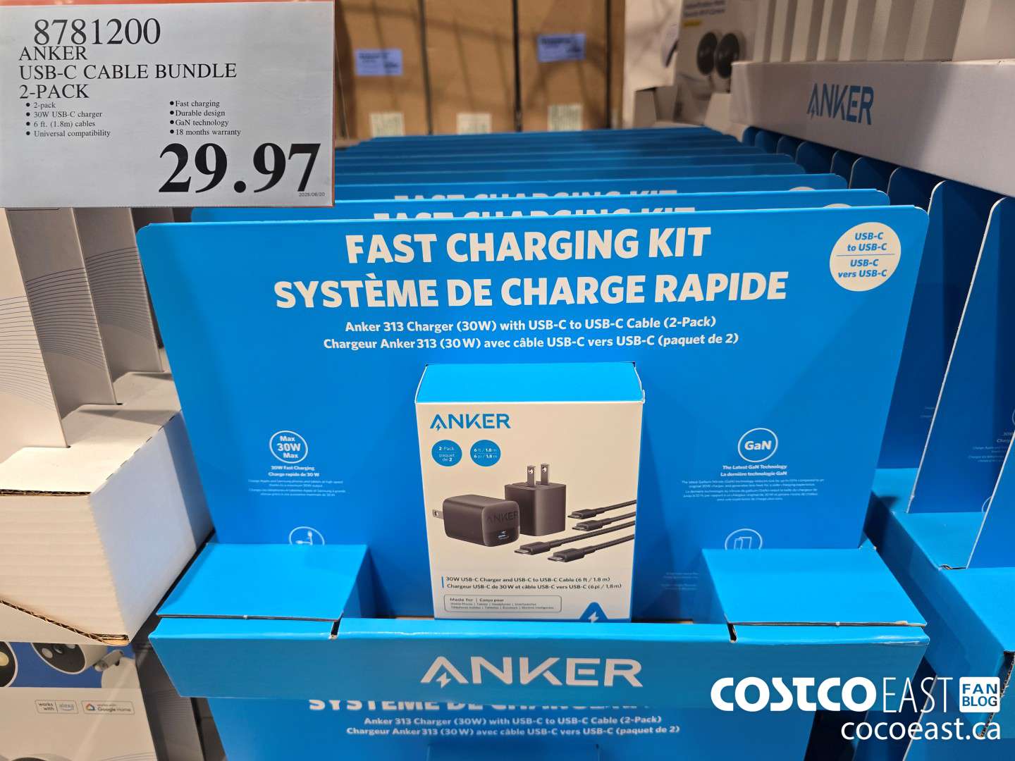 8781200 ANKER USB-C CABLE BUNDLE 2-PACK $29.97