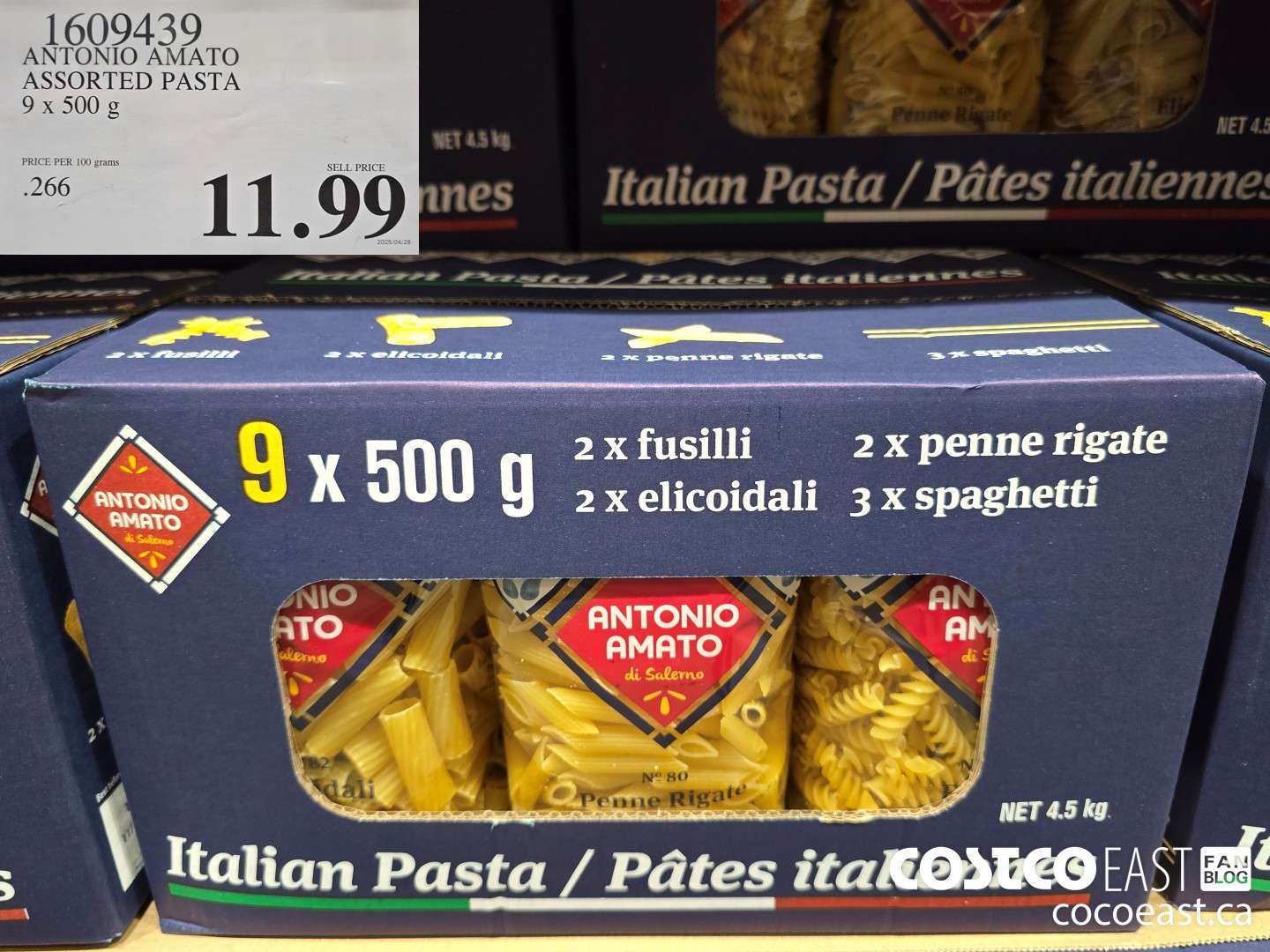 1609439 ANTONIO AMATO ASSORTED PASTA 9 x 500 g $11.99